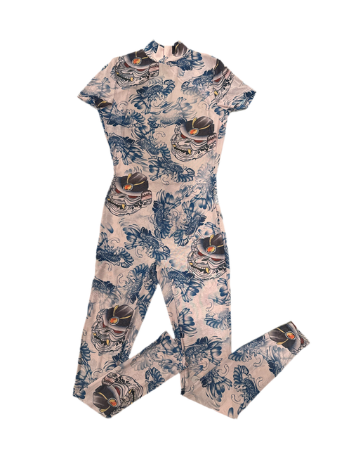 Abstract Sheer Bodysuit