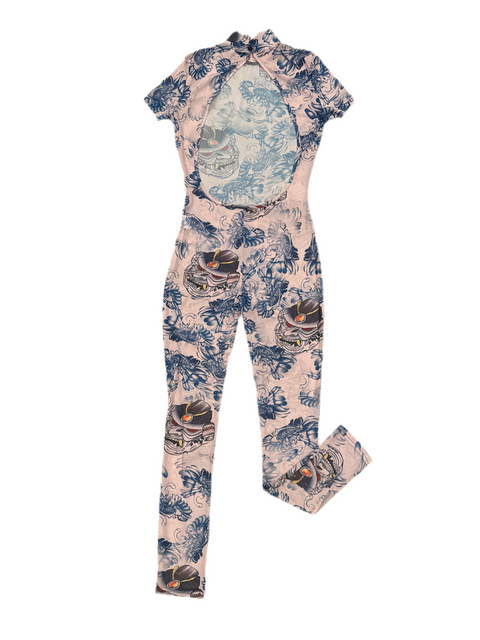 Abstract Sheer Bodysuit