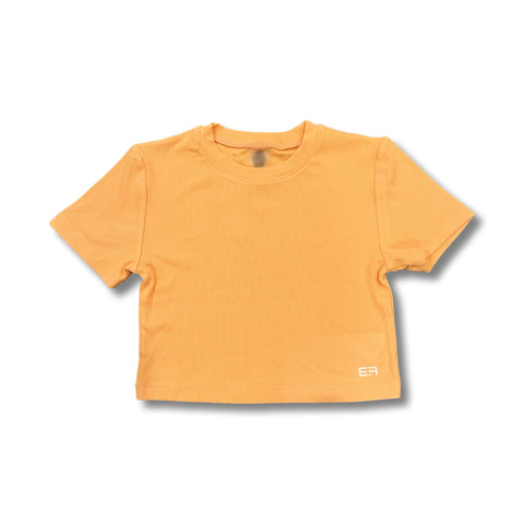 Crop Micro Ribbed Tee (2 Colors)